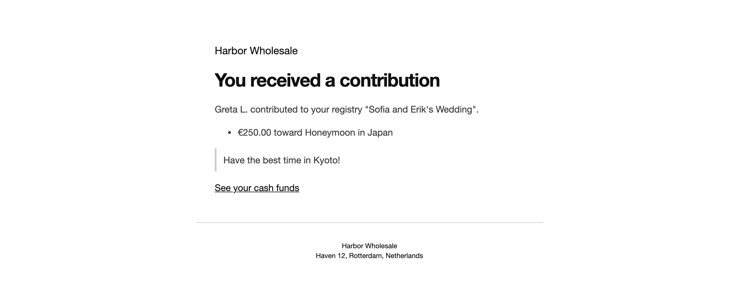 Contribution email