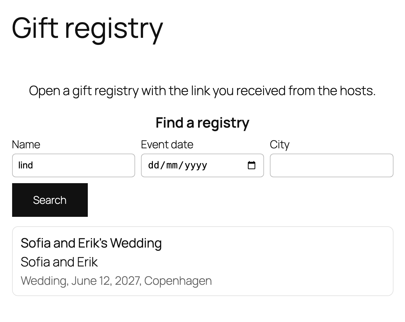 Registry search