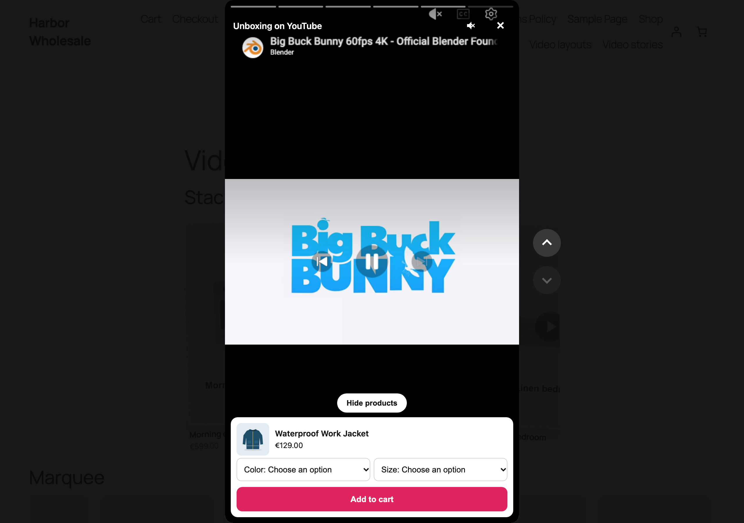 YouTube in the player