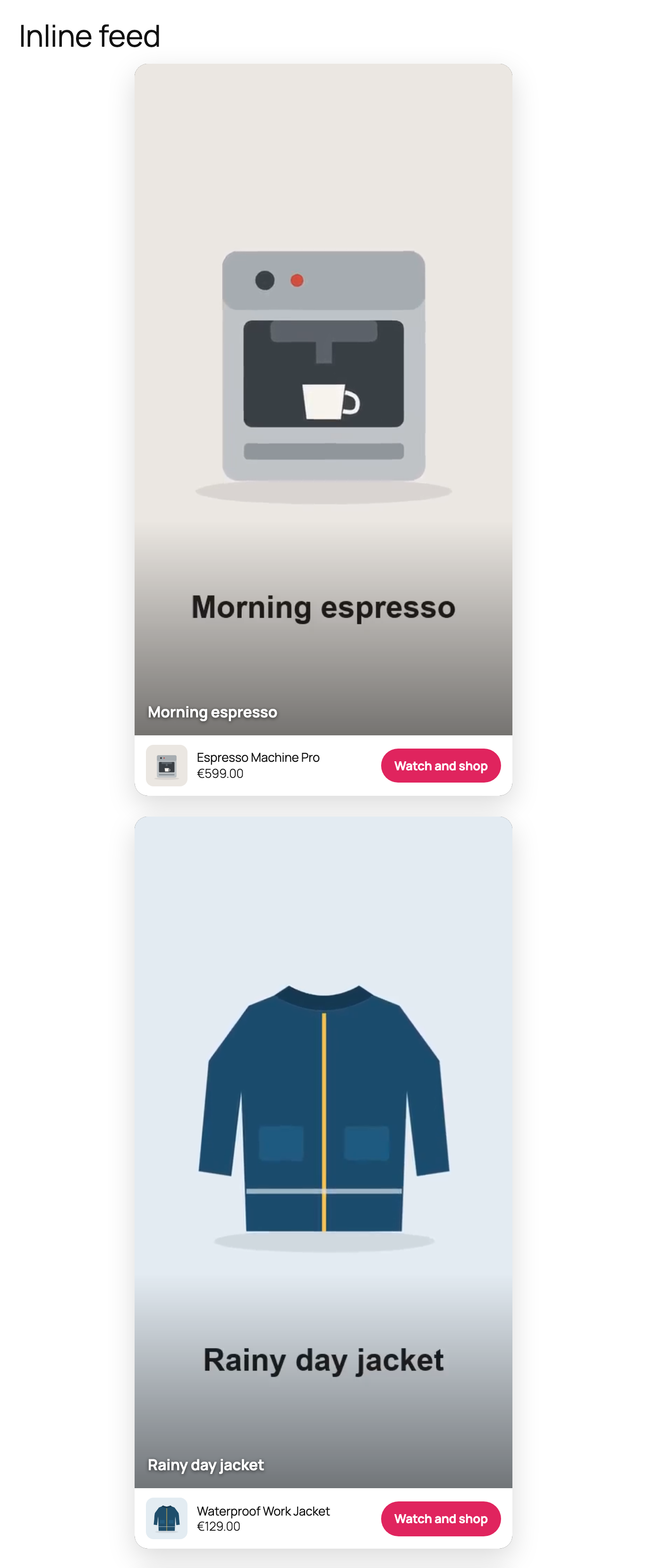 Inline feed