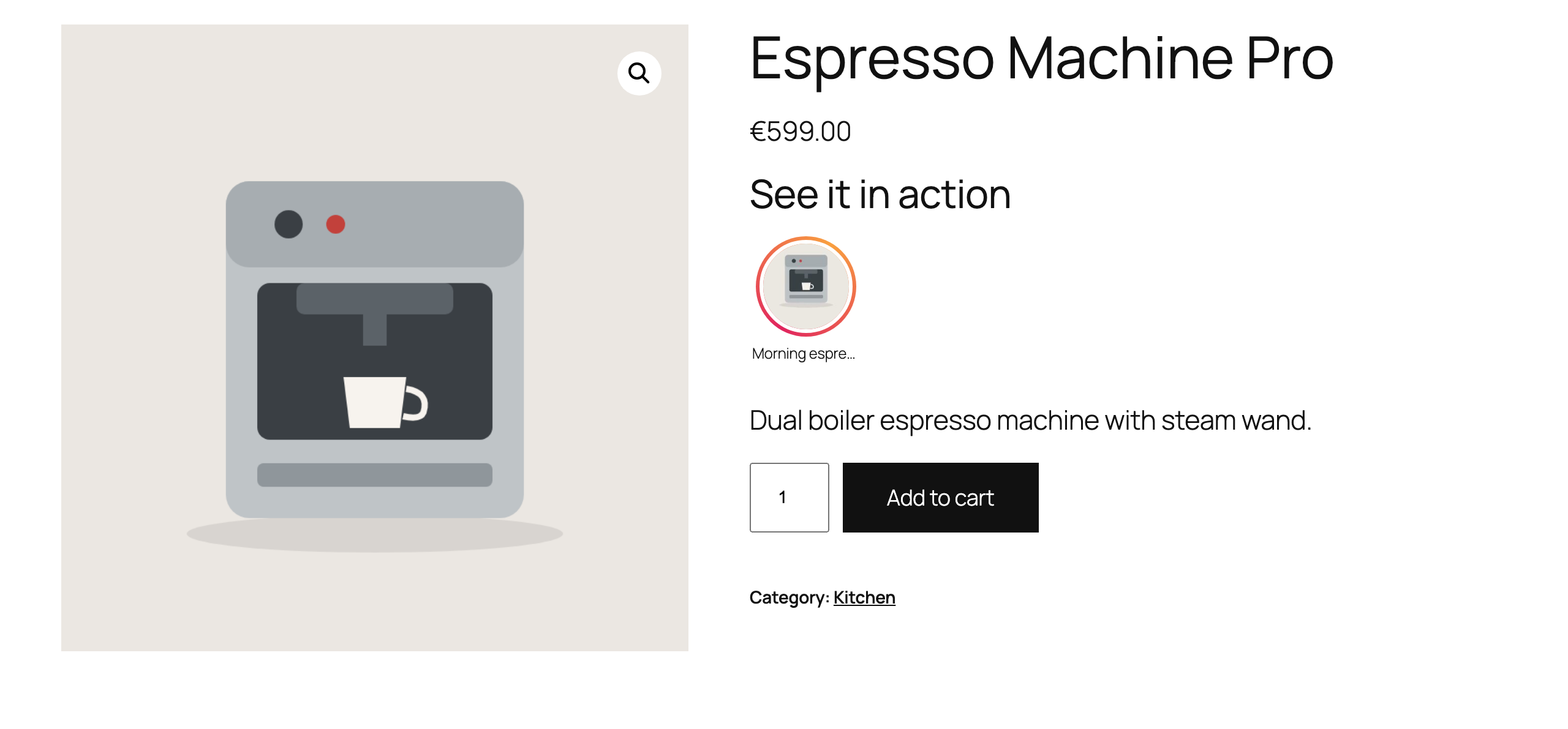 Product page videos